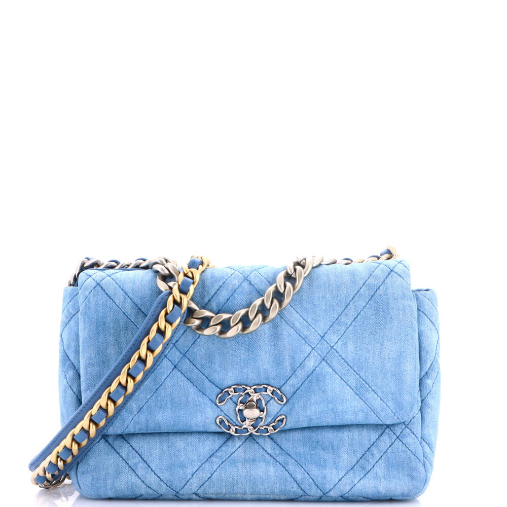 Chanel Medium 19 Flap Bag Quilted Denim